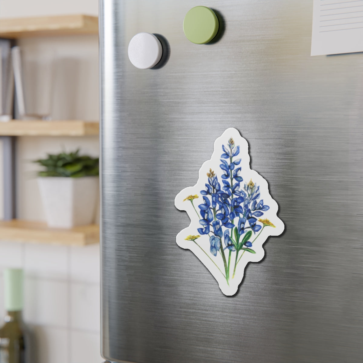 Bluebonnet and Wildflowers Die-Cut Magnets