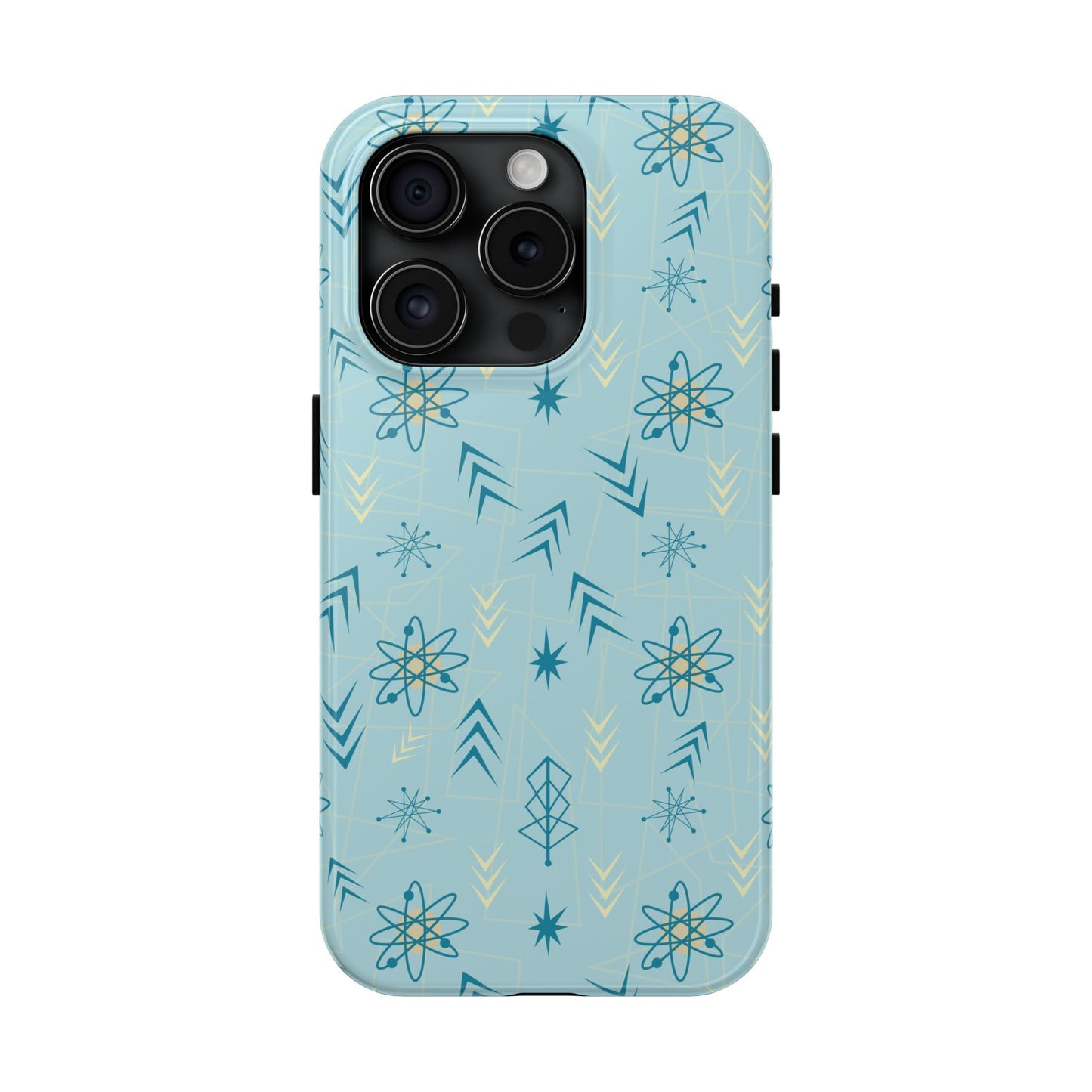 1950s Atomic Age Retro in Light Blue Tough iPhone Case