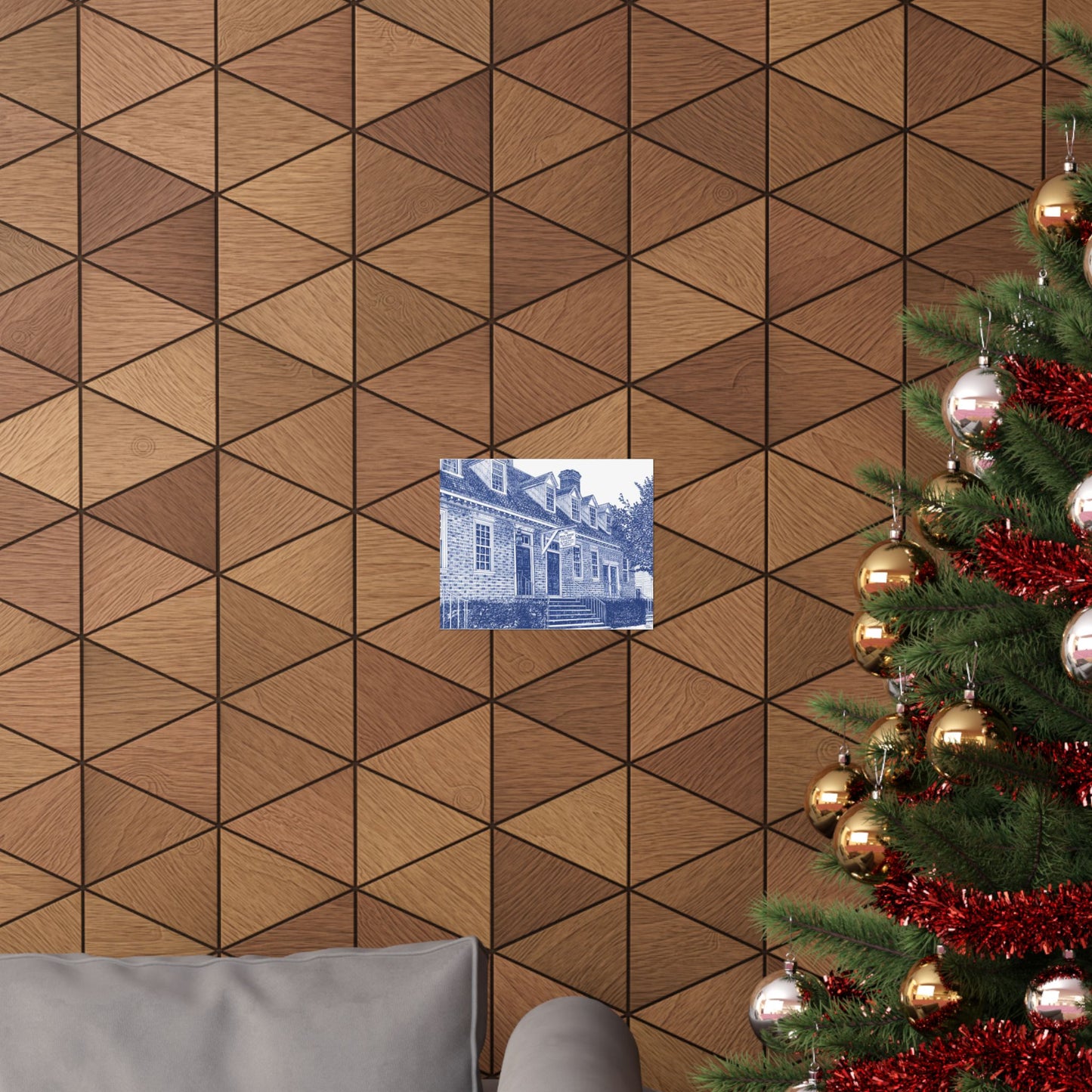 Colonial Williamsburg's Brick House Tavern in Blue Matte Horizontal Poster