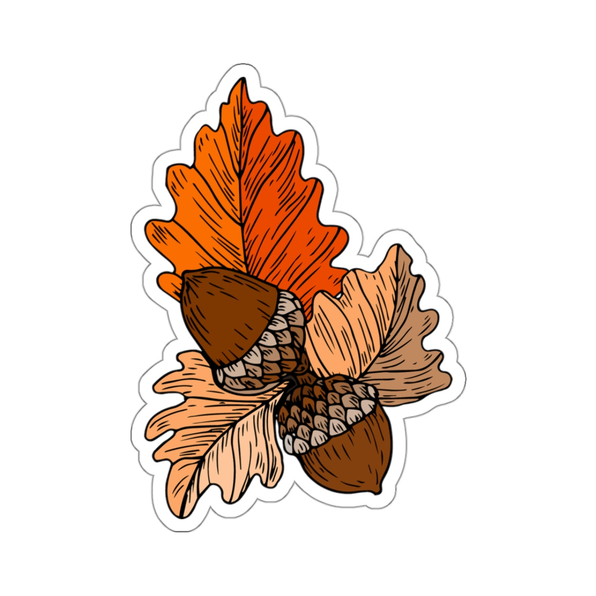 Acorn and Fall Leaves Kiss-Cut Stickers