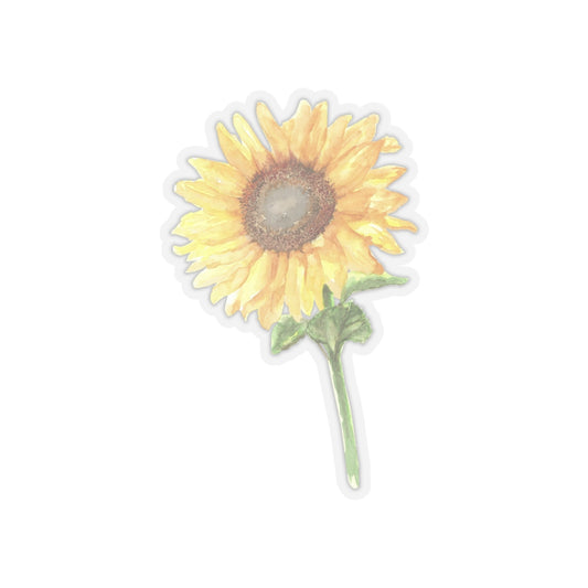 Watercolor Sunflower Kiss-Cut Stickers