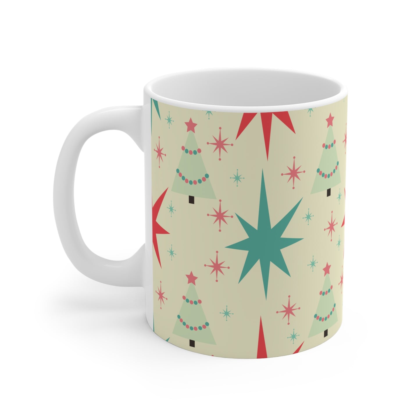 1950s Atomic Retro Christmas Mug 11oz