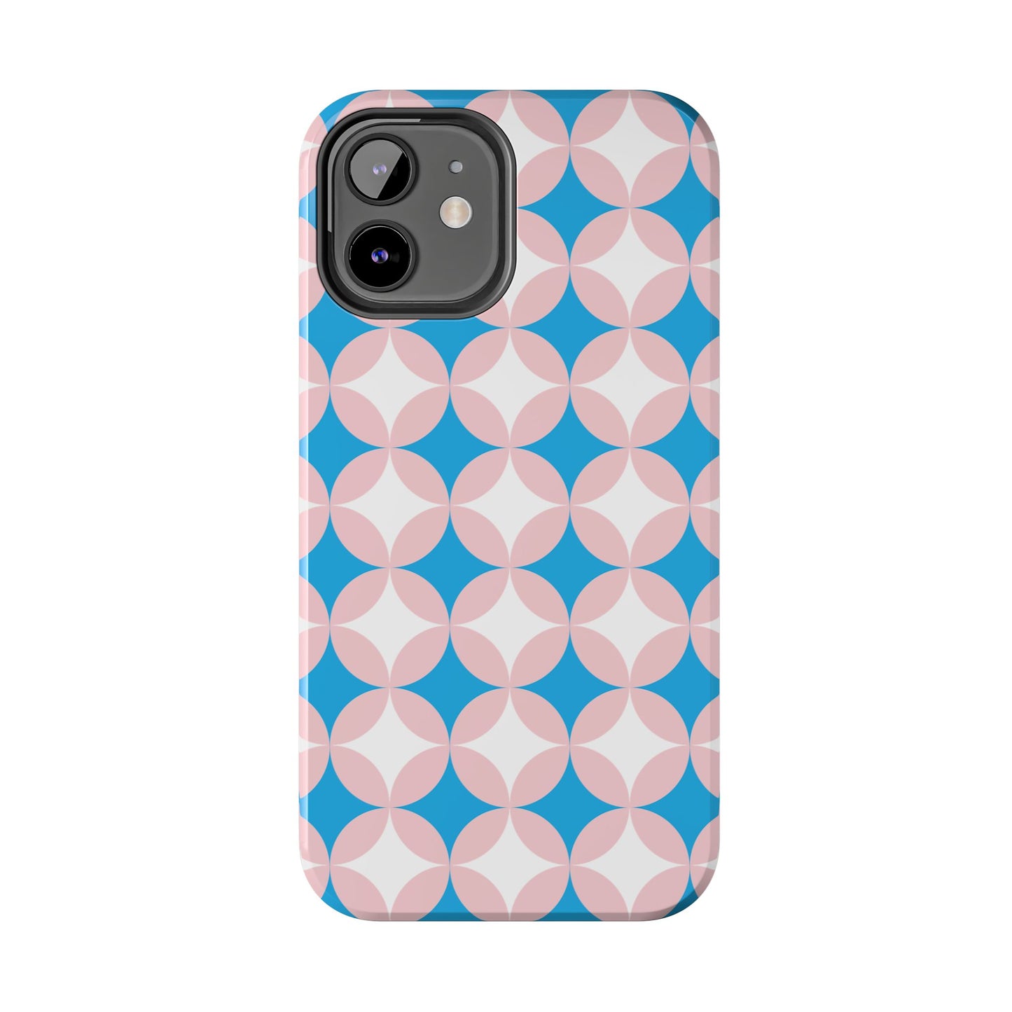 1950s Vintage Circle and Diamond Pattern Tough iPhone Cases