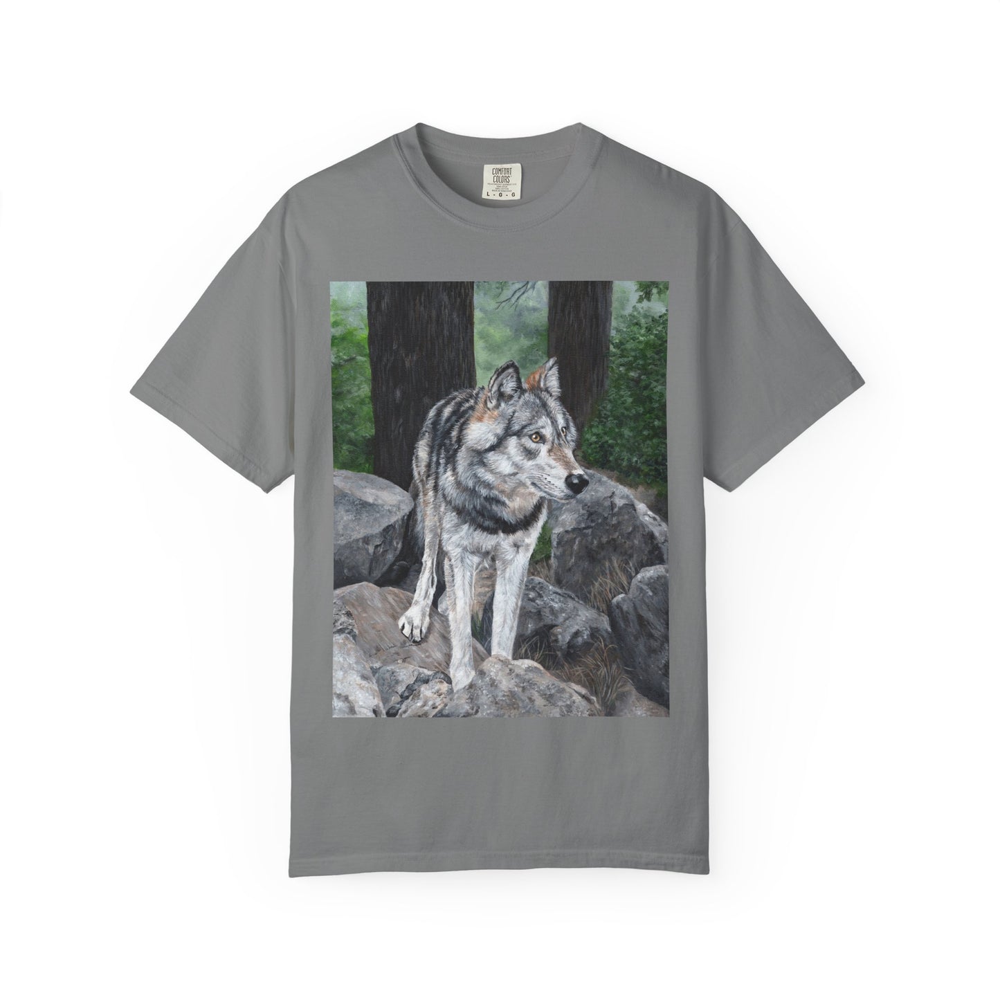 Wolf Portrait T‑Shirt — Realistic Forest Wolf Graphic Tee
