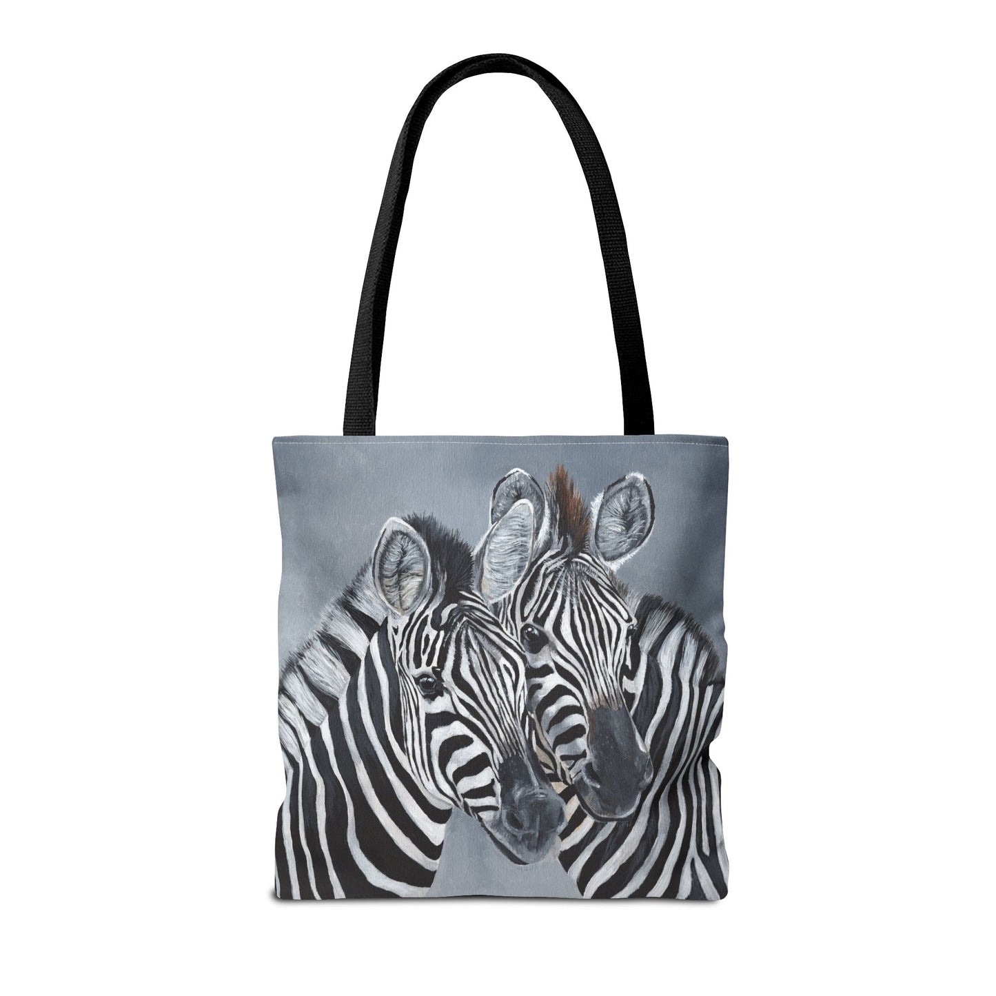Zebra Pair Tote Bag — Artistic Black & White Animal Print Tote for Everyday Use