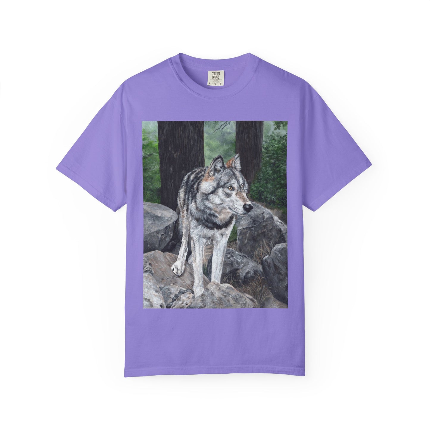 Wolf Portrait T‑Shirt — Realistic Forest Wolf Graphic Tee