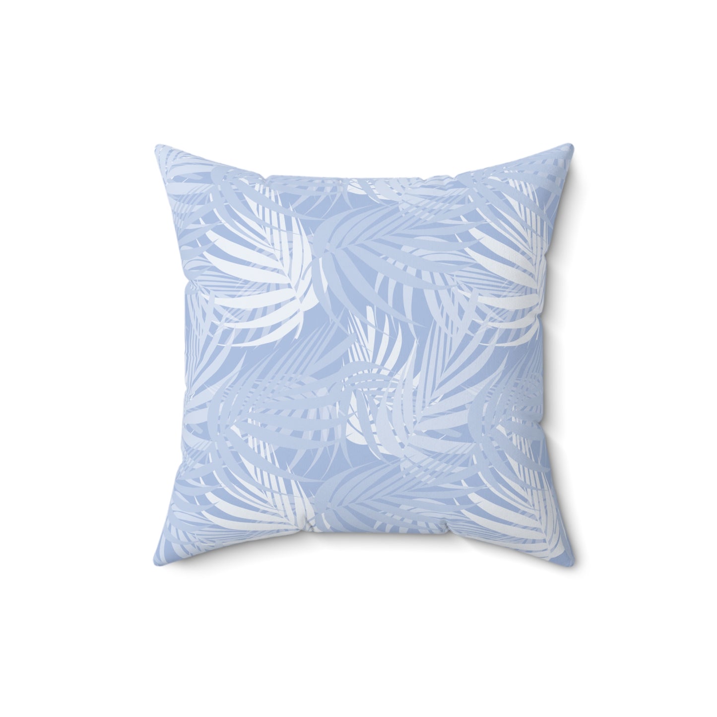 Periwinkle Palm Leaves Pillow