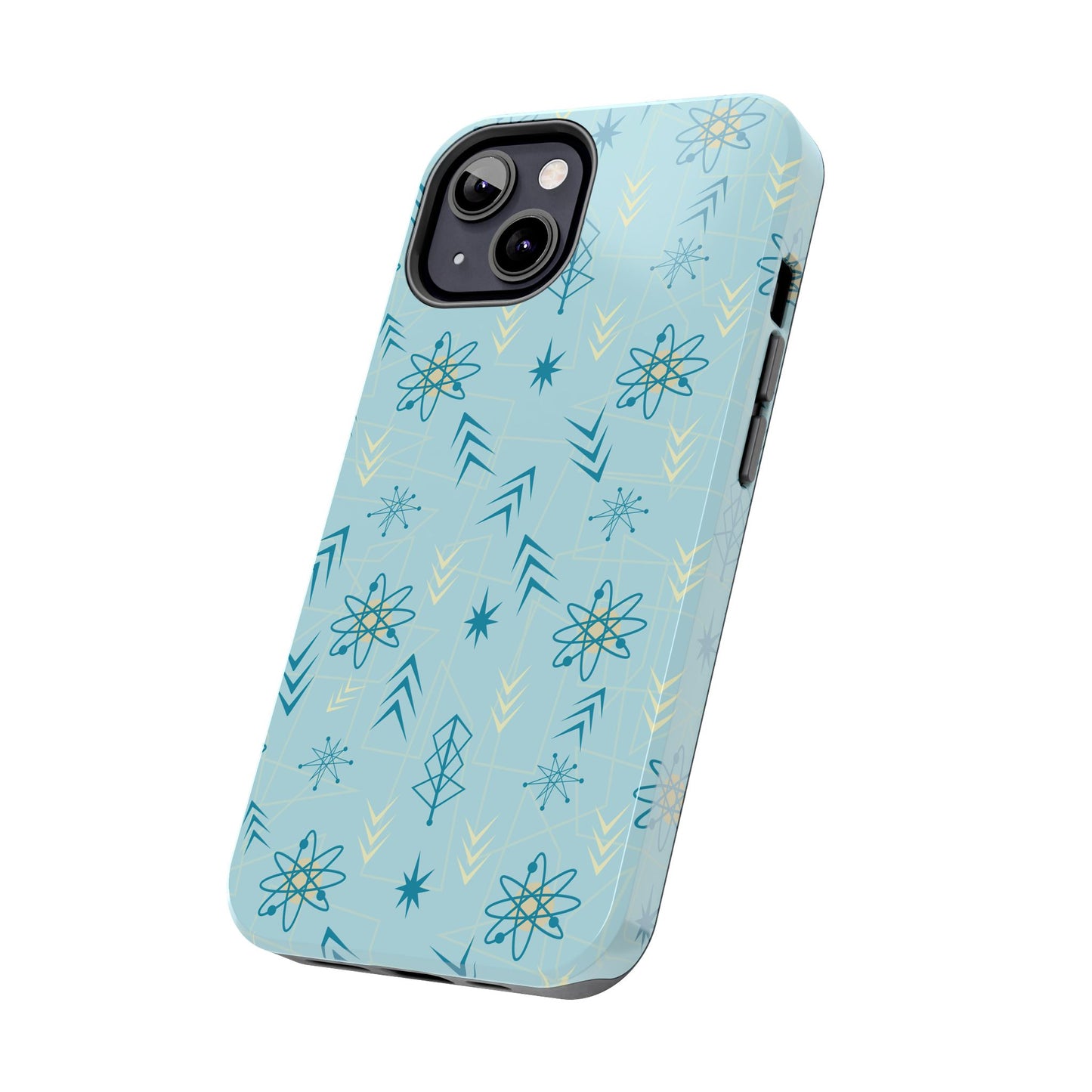 1950s Atomic Age Retro in Light Blue Tough iPhone Case