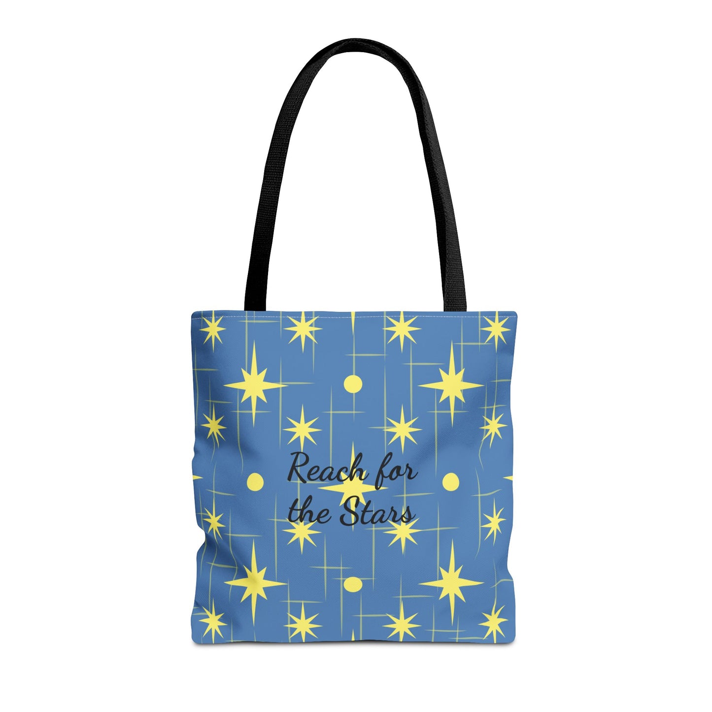 Reach for the Stars Tote Bag — Inspirational Star Pattern All-Over Print