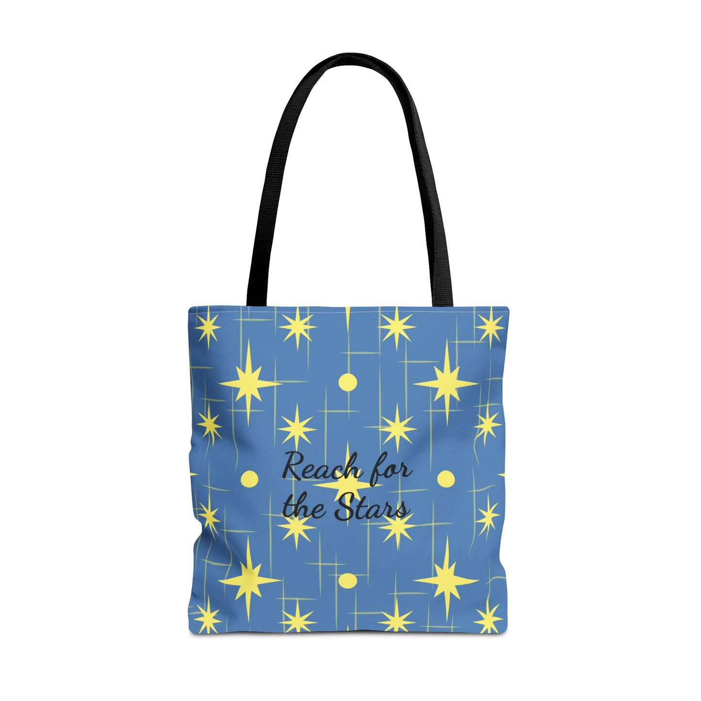 Reach for the Stars Tote Bag — Inspirational Star Pattern All-Over Print