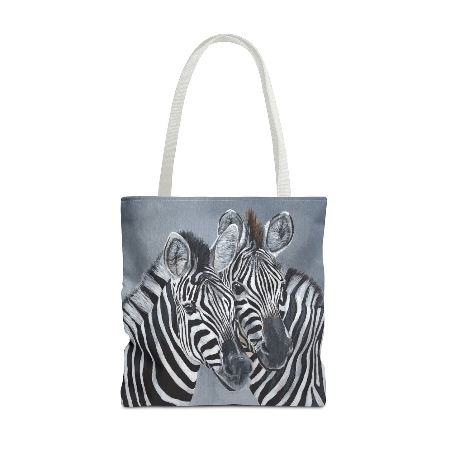 Zebra Pair Tote Bag — Artistic Black & White Animal Print Tote for Everyday Use