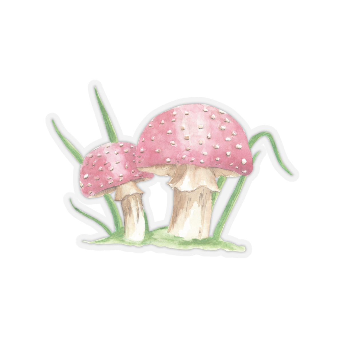 Watercolor Mushroom Kiss-Cut Stickers