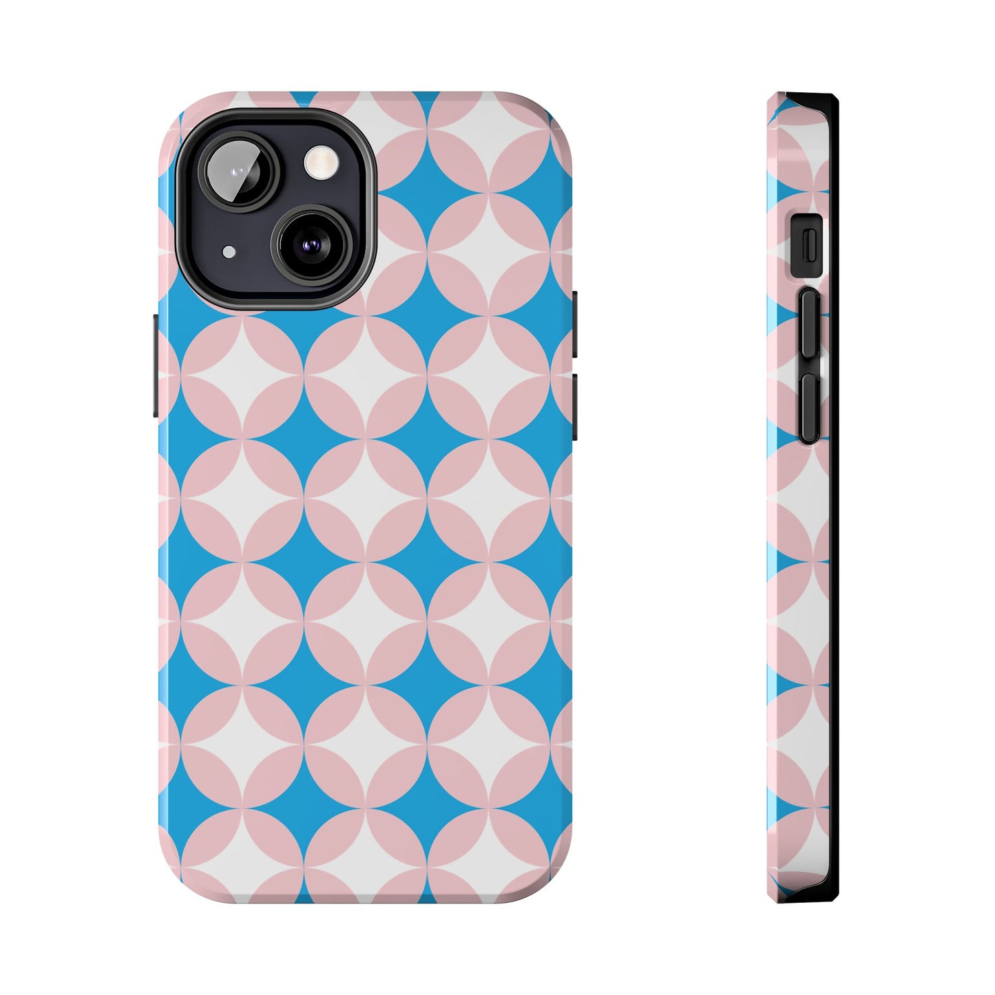 1950s Vintage Circle and Diamond Pattern Tough iPhone Cases