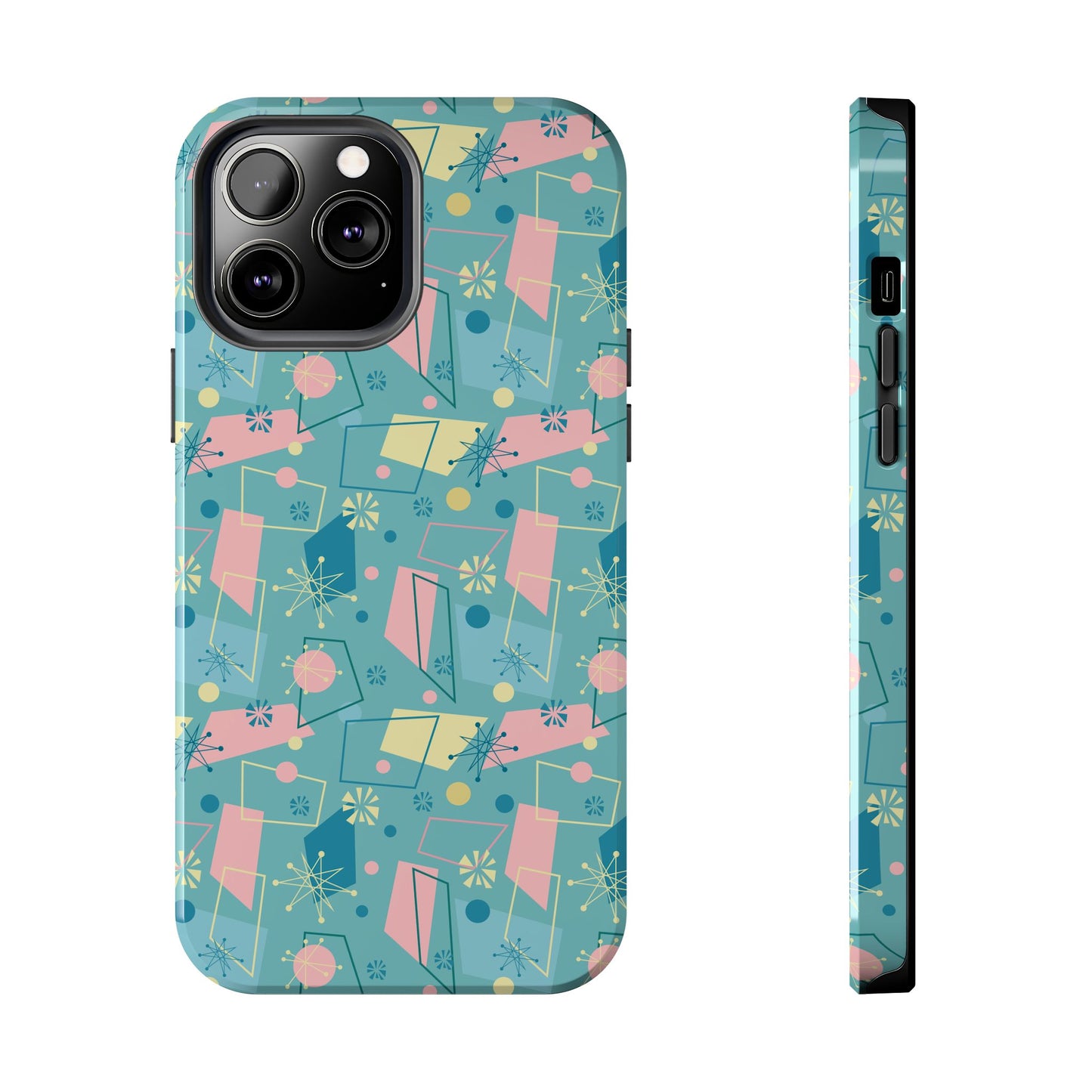 1950s Atomic Retro in Teal Tough iPhone Case