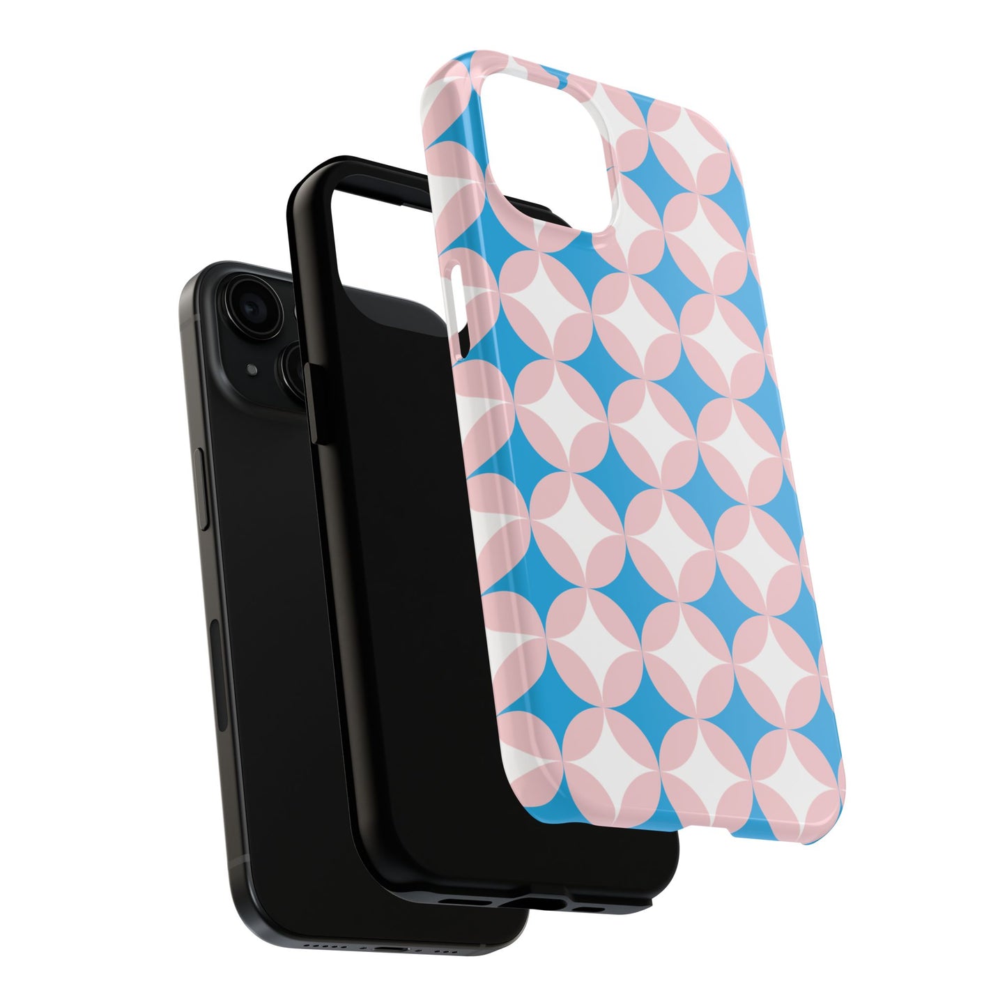 1950s Vintage Circle and Diamond Pattern Tough iPhone Cases