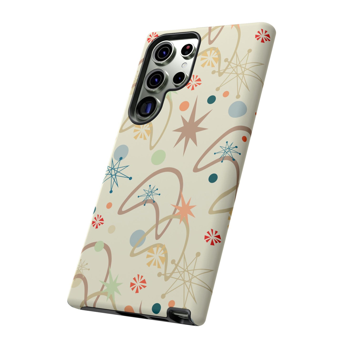 1950s Atomic Retro in Beige Tough Phone Cases