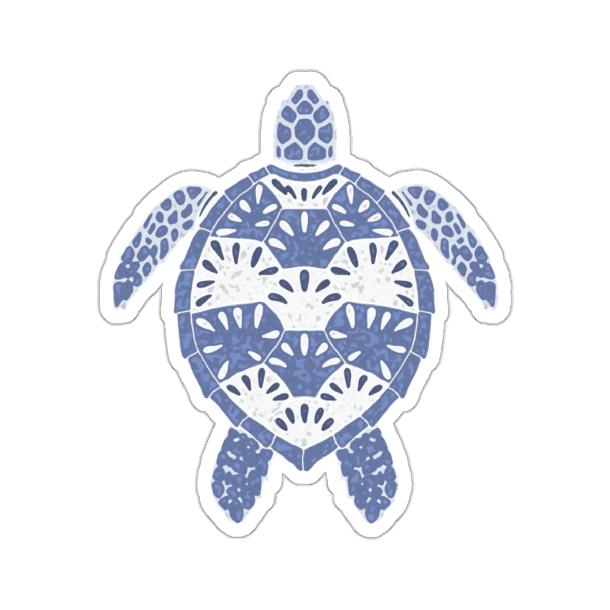 Stylized Sea Turtle Kiss-Cut Stickers