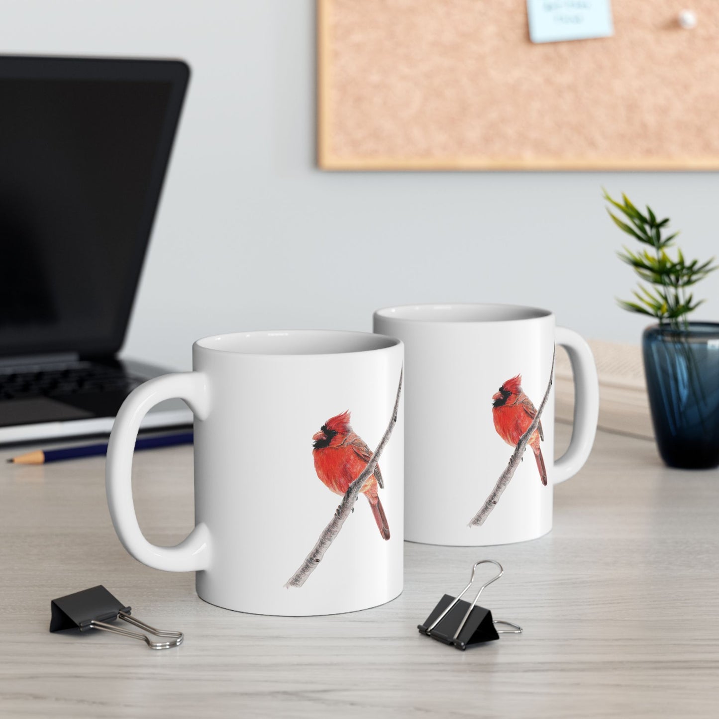 Northern Cardinal Ceramic Mug — Cardinal Coffee Cup (11oz/15oz)