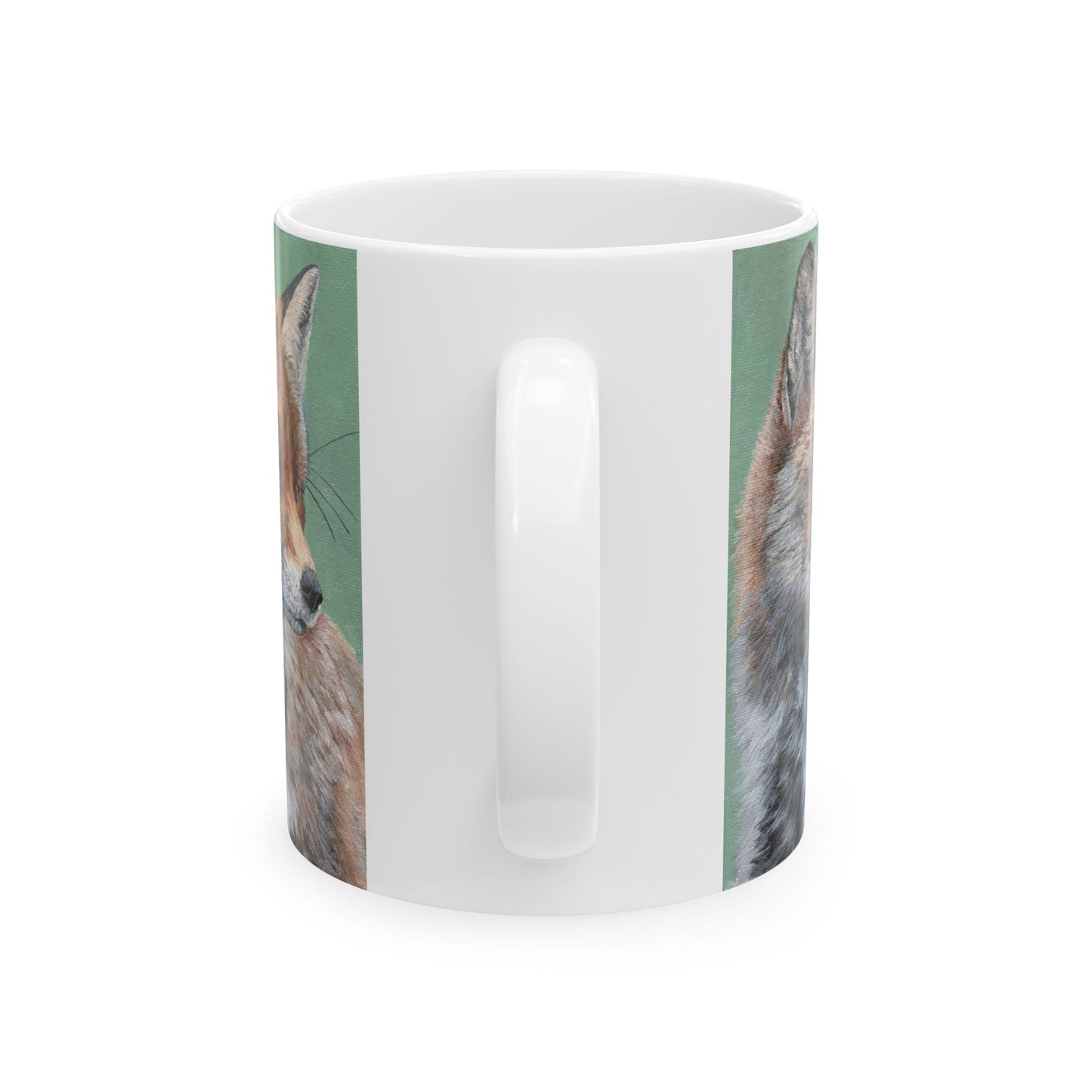 Fox Portrait Ceramic Mug — Woodland Animal Coffee Cup (11oz & 15oz)