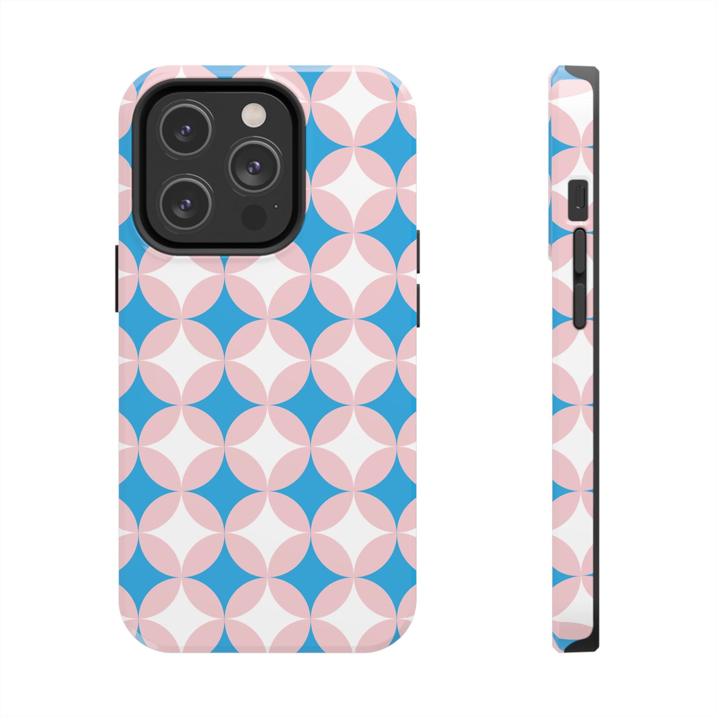 1950s Vintage Circle and Diamond Pattern Tough iPhone Cases