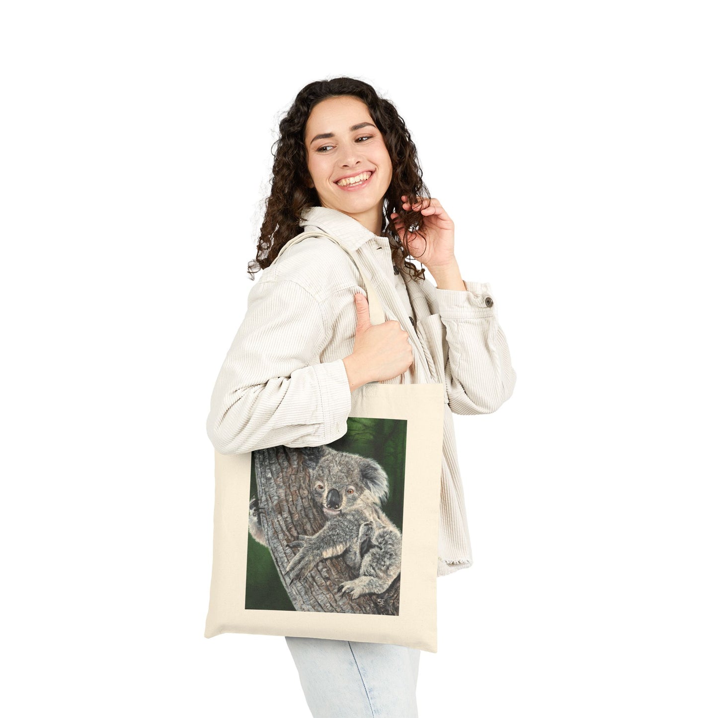 Koala Canvas Tote Bag – Cute Wildlife Print Eco-Friendly Shopper