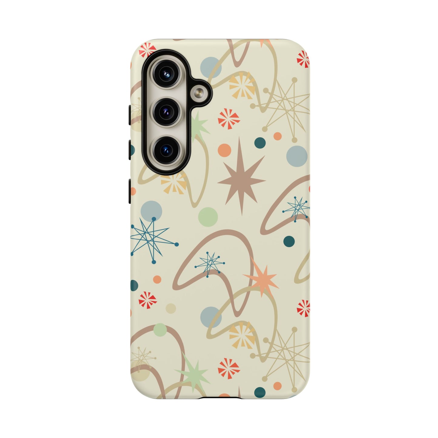 1950s Atomic Retro in Beige Tough Phone Cases