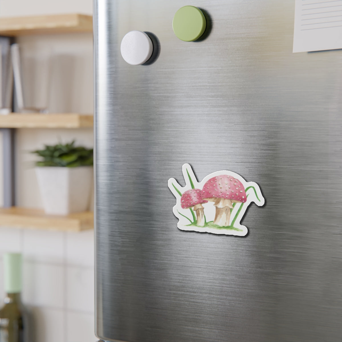 Watercolor Mushrooms Die-Cut Magnets