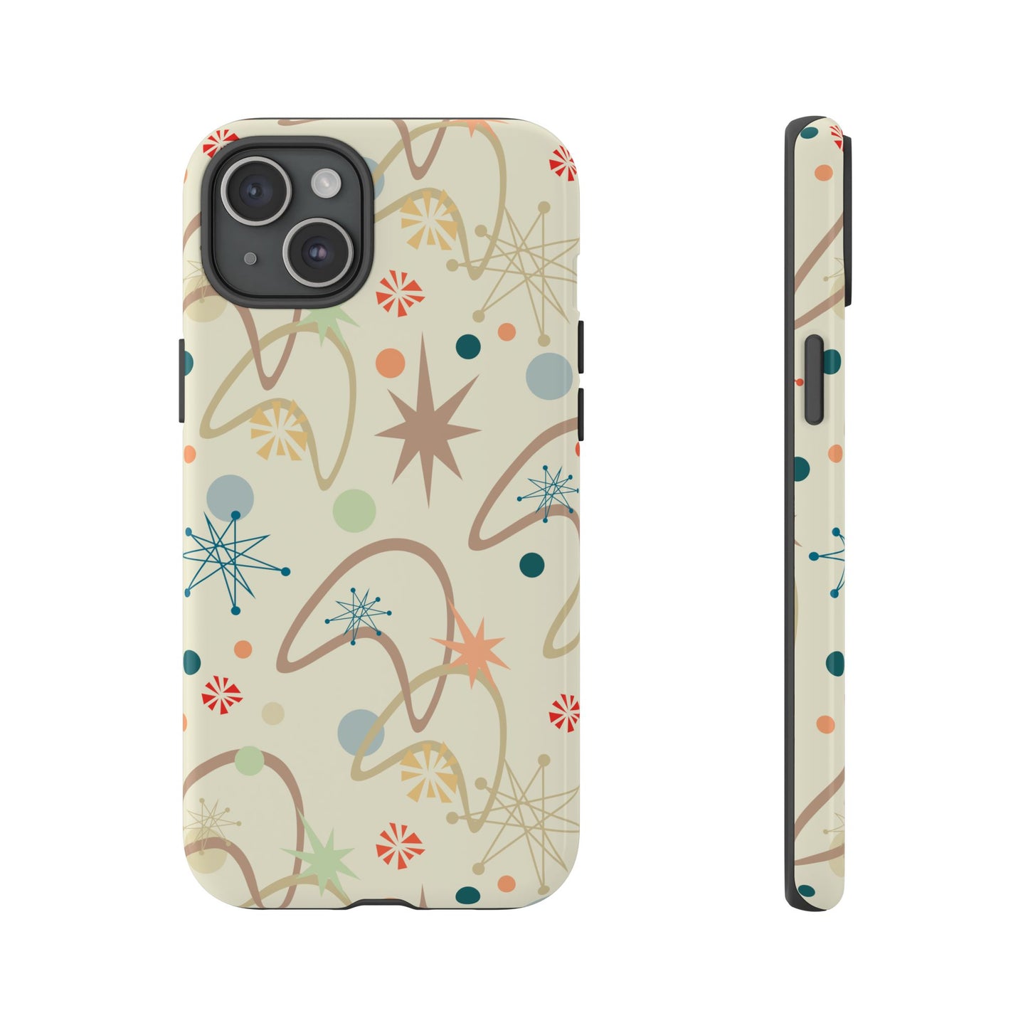 1950s Atomic Retro in Beige Tough Phone Cases