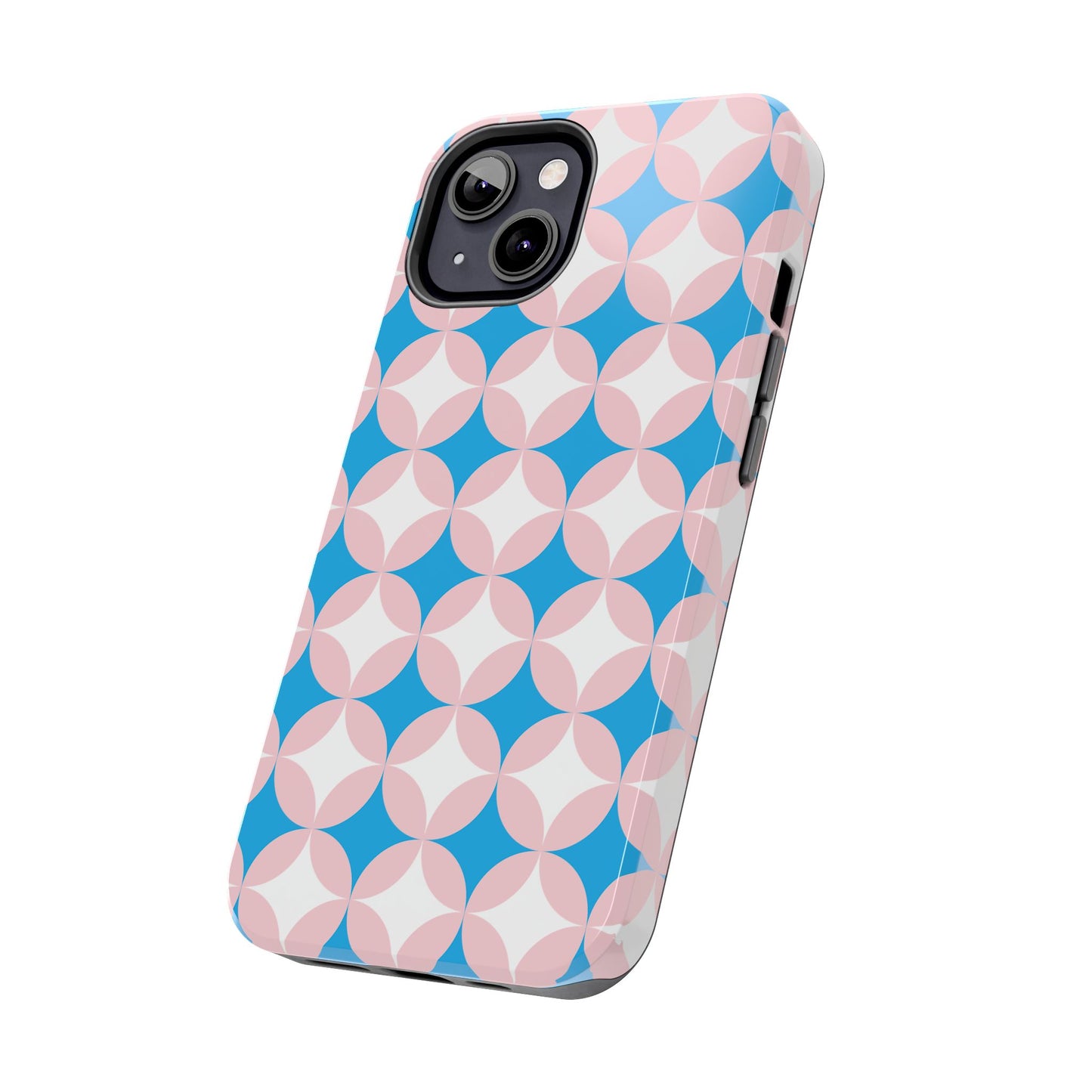 1950s Vintage Circle and Diamond Pattern Tough iPhone Cases