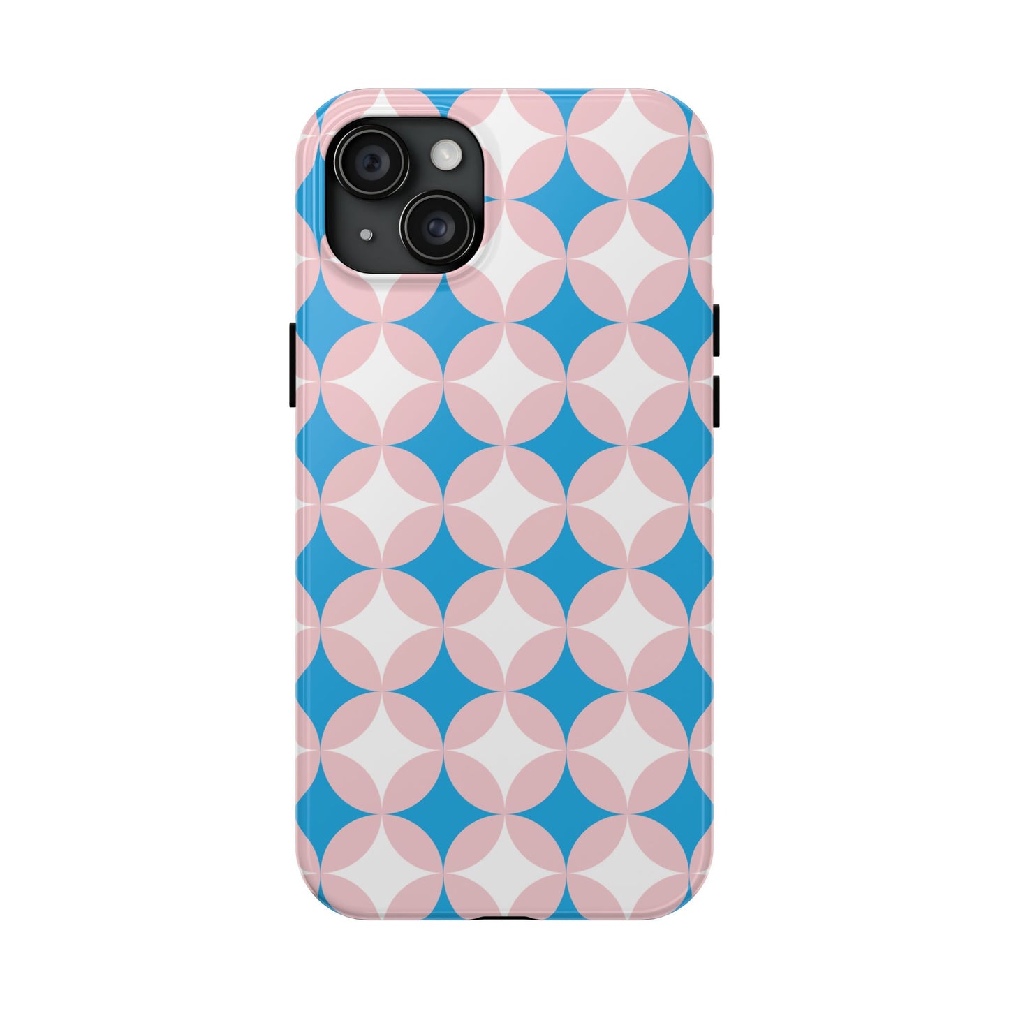 1950s Vintage Circle and Diamond Pattern Tough iPhone Cases