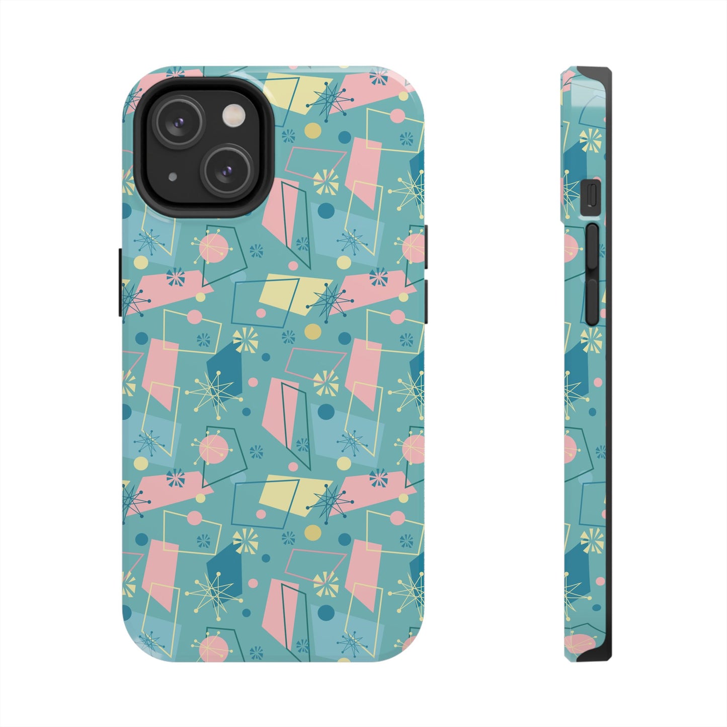 1950s Atomic Retro in Teal Tough iPhone Case