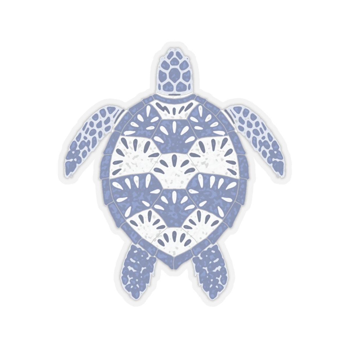 Stylized Sea Turtle Kiss-Cut Stickers