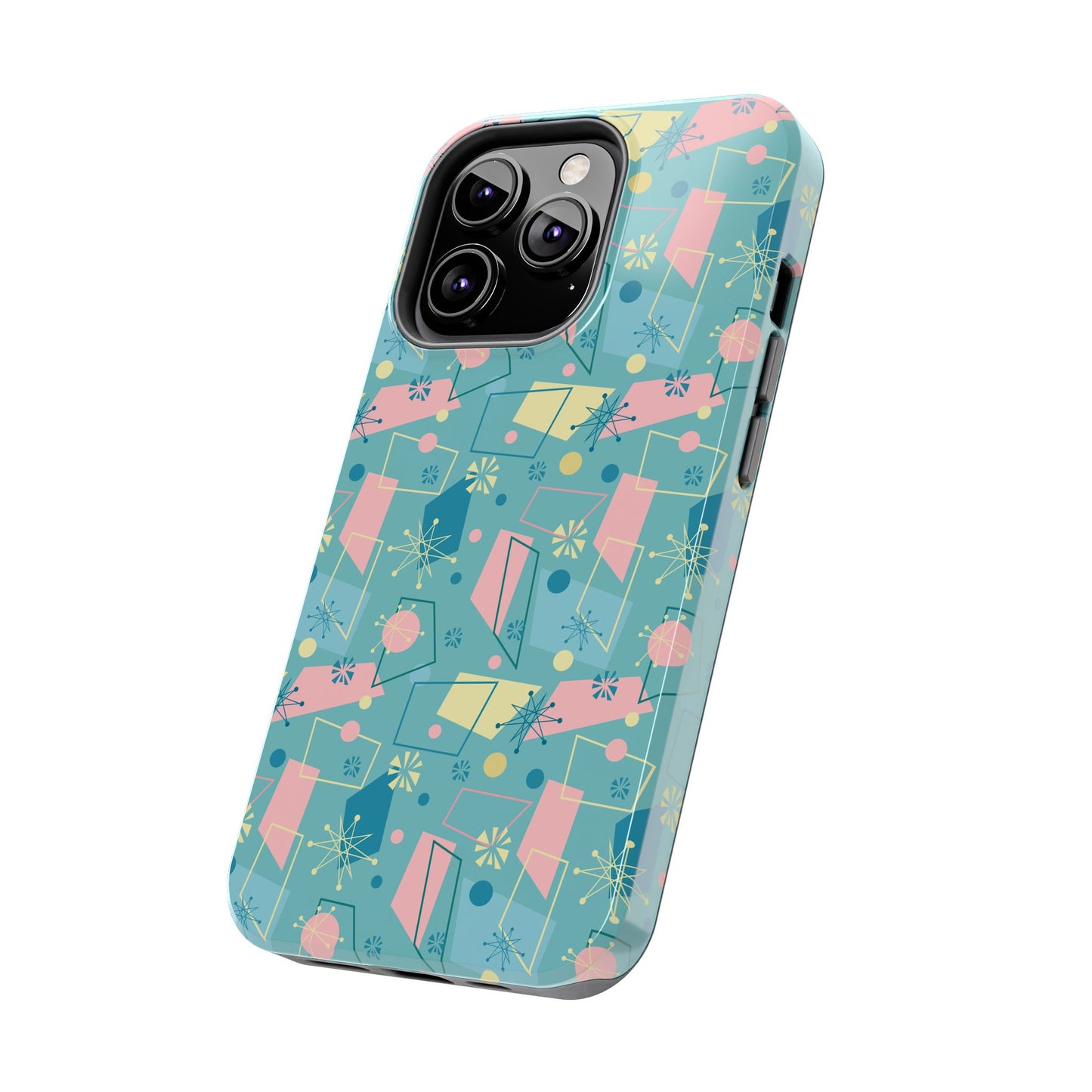 1950s Atomic Retro in Teal Tough iPhone Case