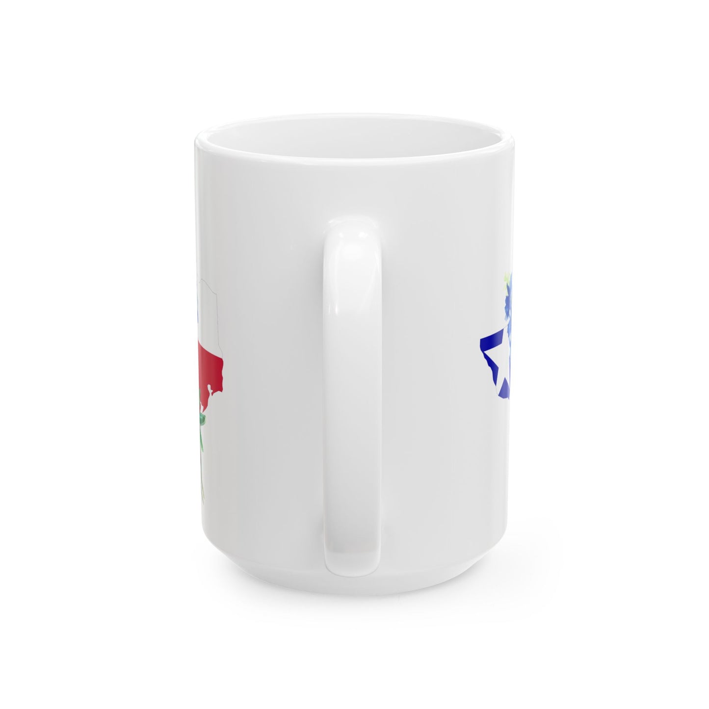 Texas Flag Floral Ceramic Mug — Bluebonnet State Pride Coffee Cup (11oz & 15oz)