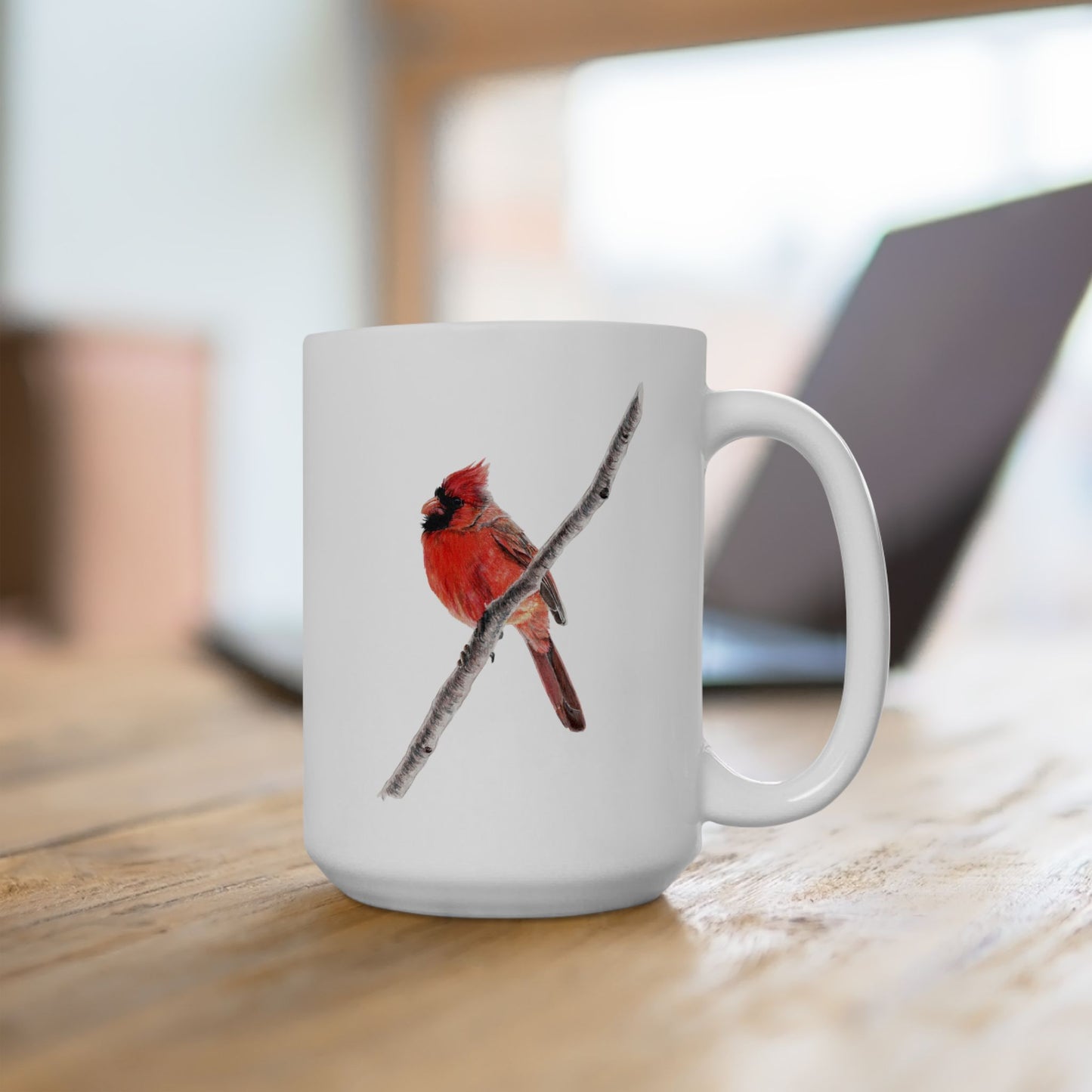 Northern Cardinal Ceramic Mug — Cardinal Coffee Cup (11oz/15oz)