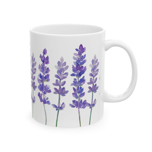 Lavender Flowers Ceramic Mug 11oz