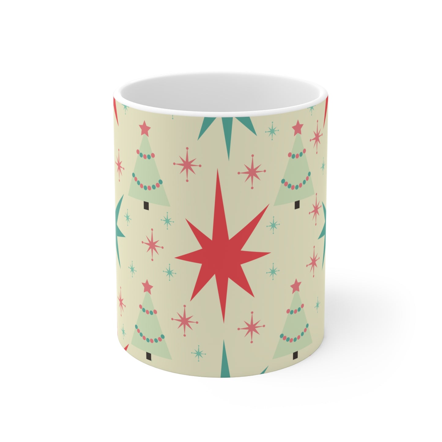 1950s Atomic Retro Christmas Mug 11oz