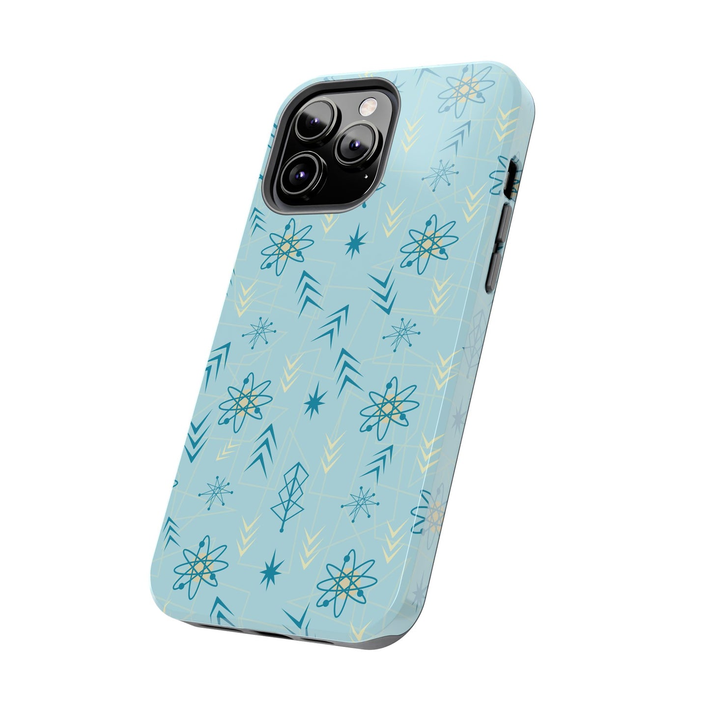 1950s Atomic Age Retro in Light Blue Tough iPhone Case