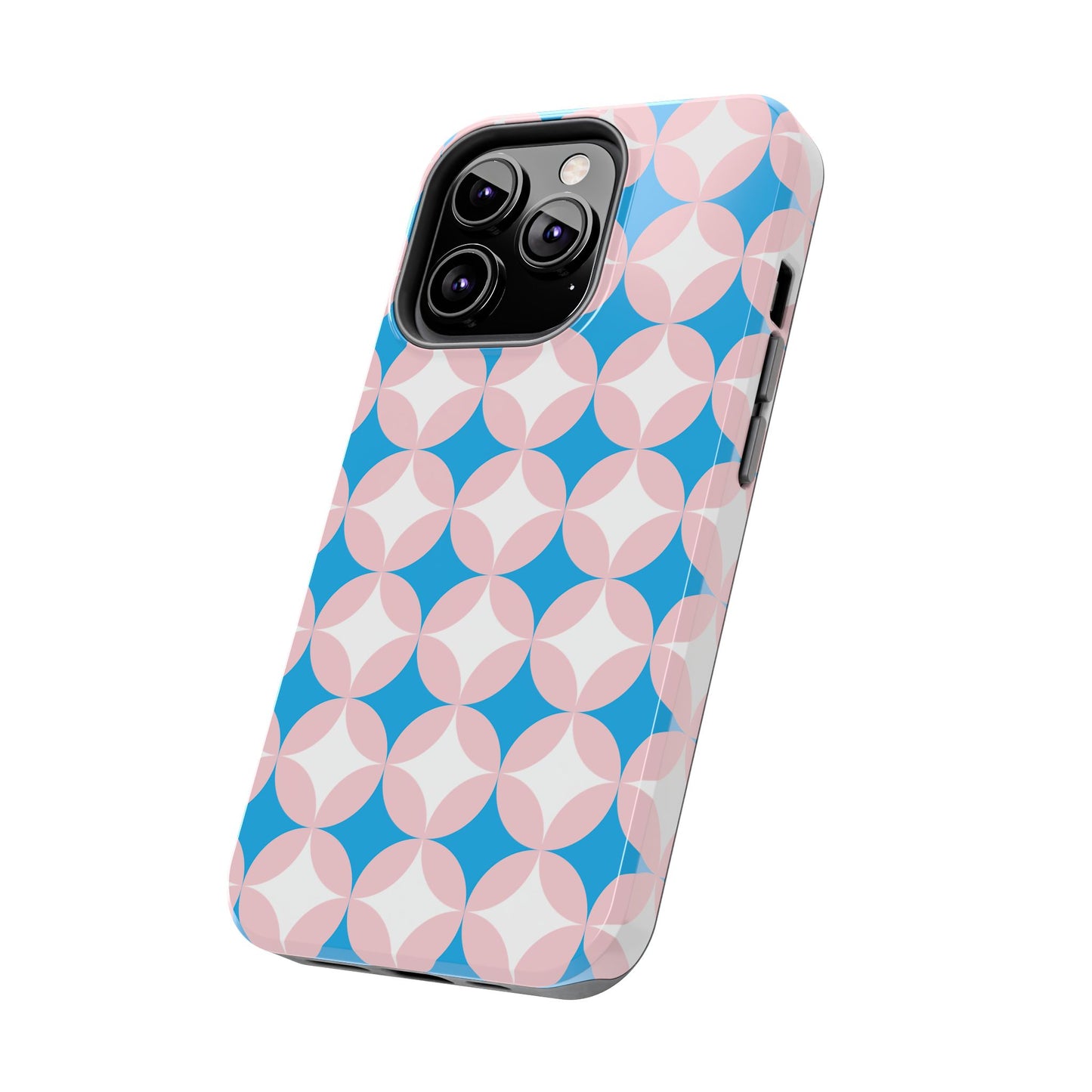 1950s Vintage Circle and Diamond Pattern Tough iPhone Cases