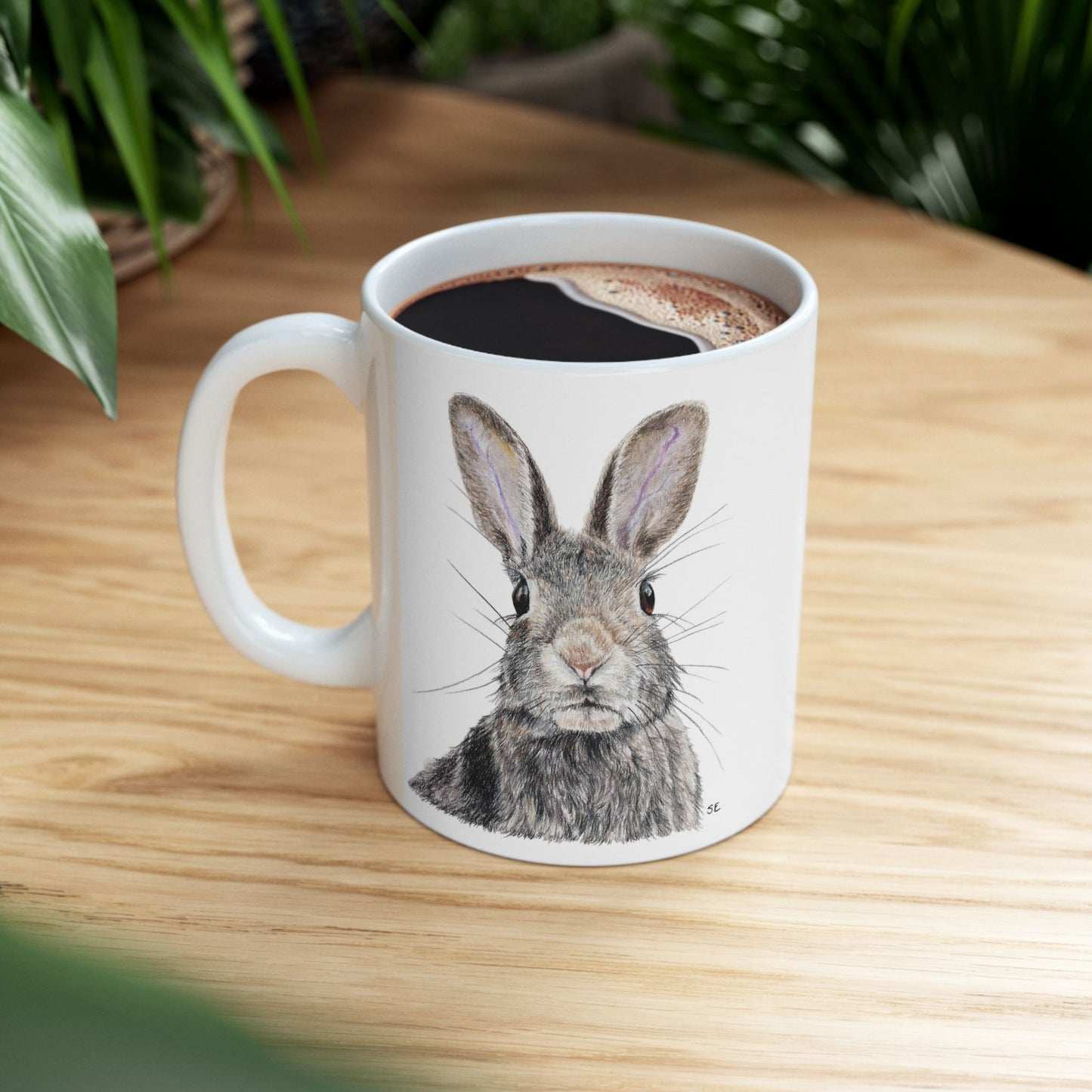 Rabbit Ceramic Mug, (11oz, 15oz)