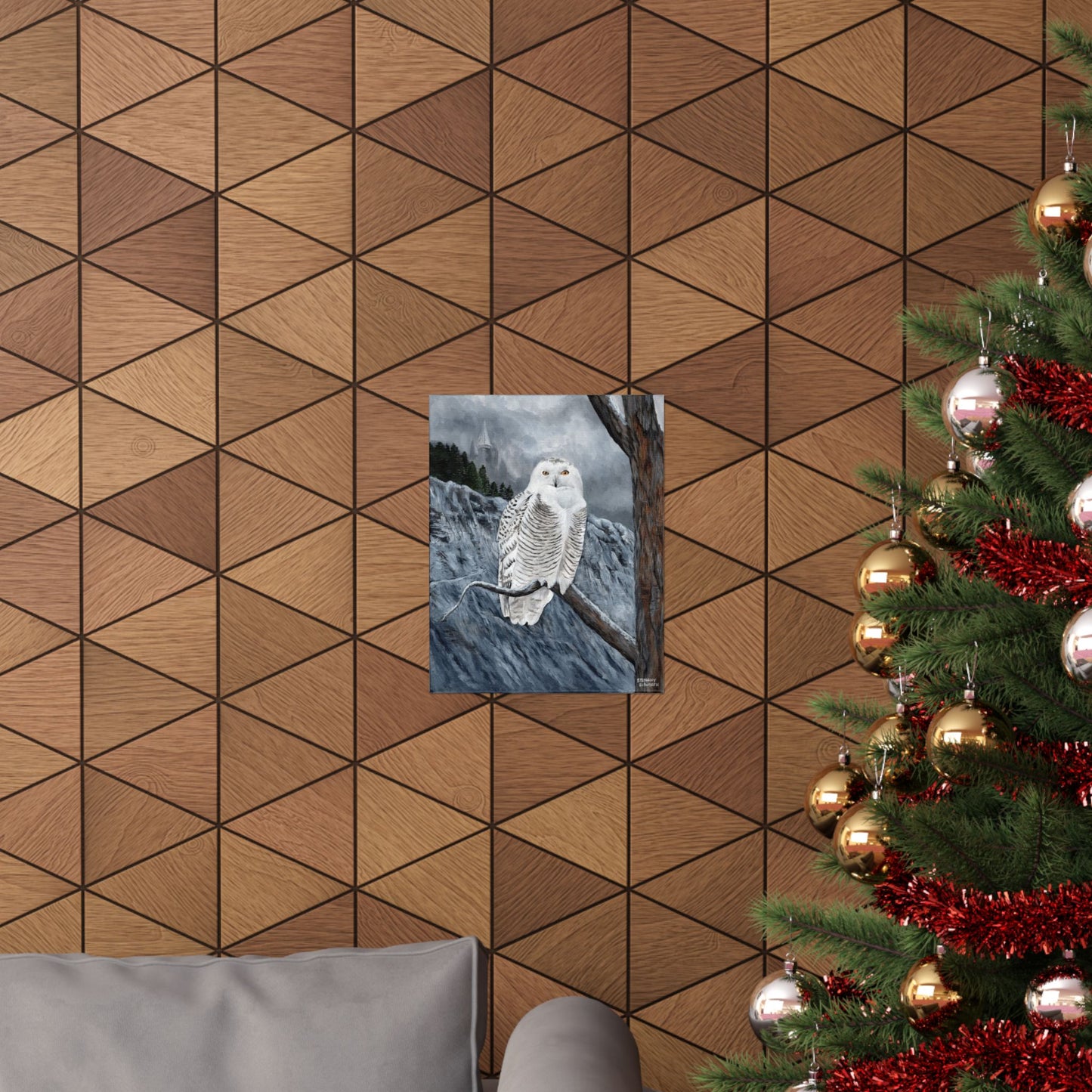 Snowy Owl Art Poster — Matte Vertical Wildlife Print