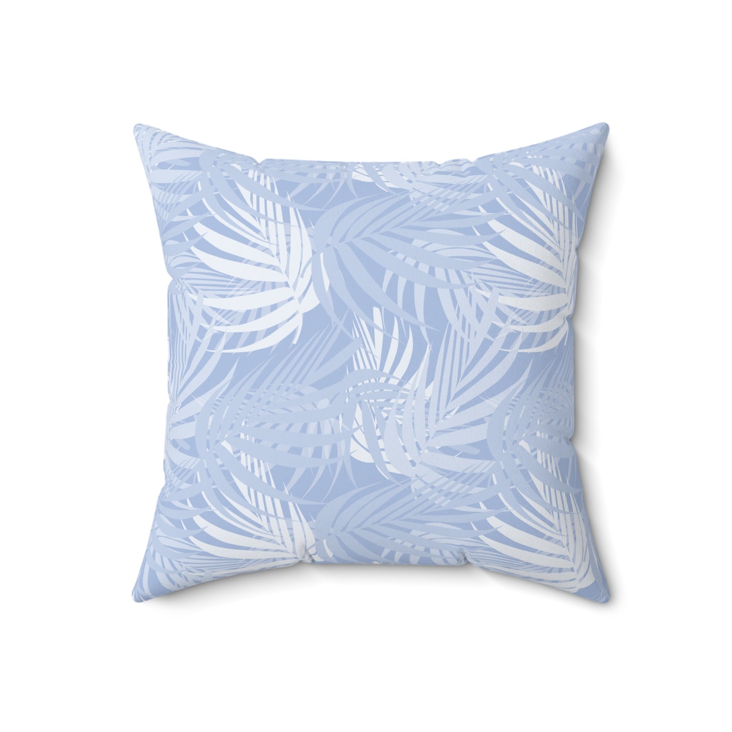 Periwinkle Palm Leaves Pillow