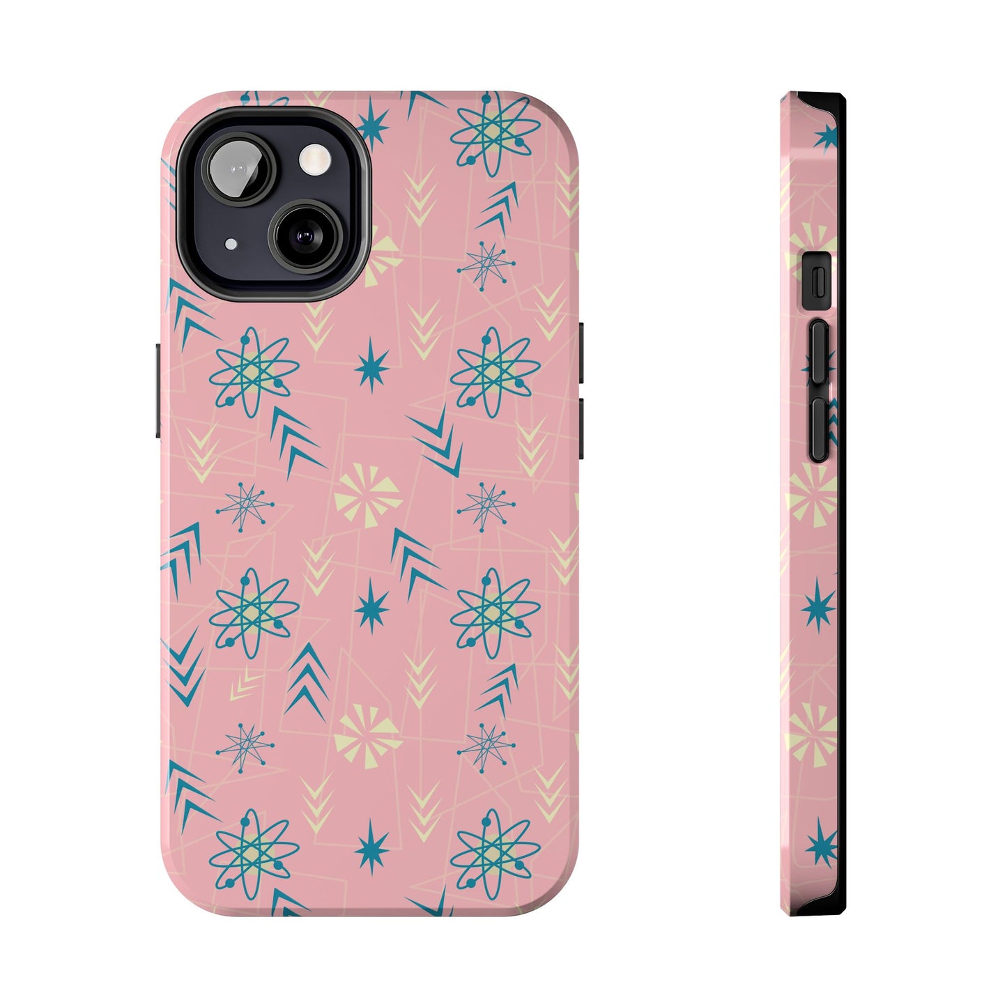 1950s Atomic Age Retro Tough iPhone Case in Pink