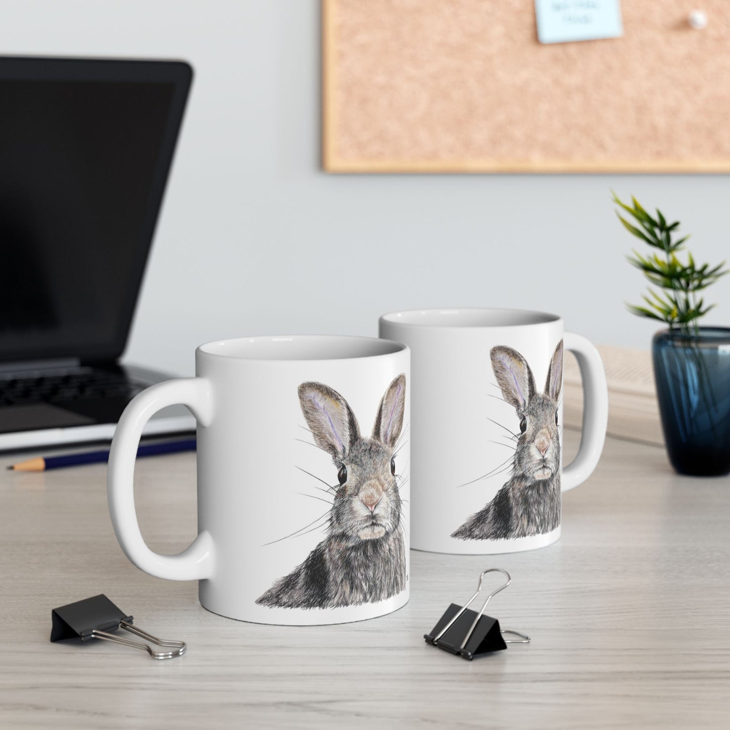 Rabbit Ceramic Mug, (11oz, 15oz)
