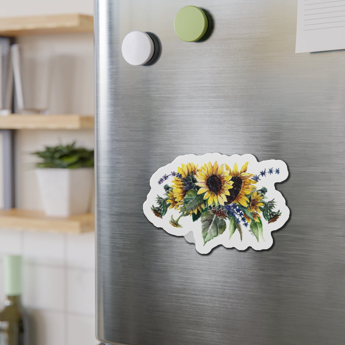 Sunflower Bouquet Die-Cut Magnets