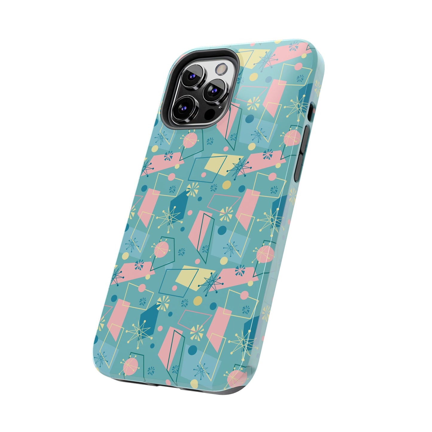 1950s Atomic Retro in Teal Tough iPhone Case