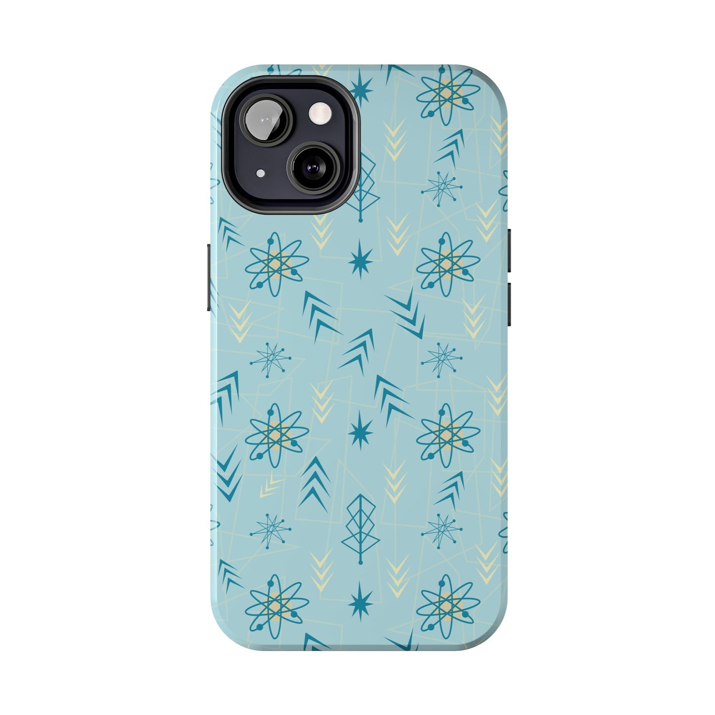 1950s Atomic Age Retro in Light Blue Tough iPhone Case