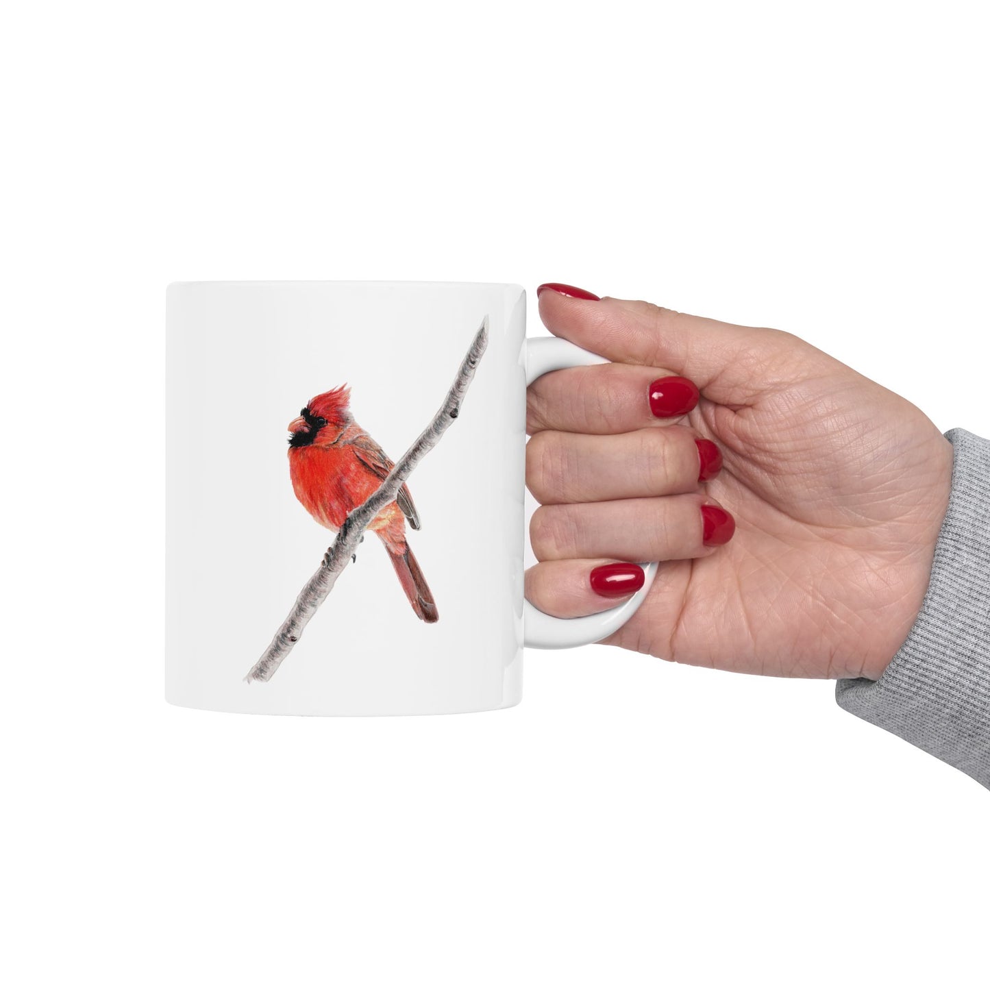 Northern Cardinal Ceramic Mug — Cardinal Coffee Cup (11oz/15oz)