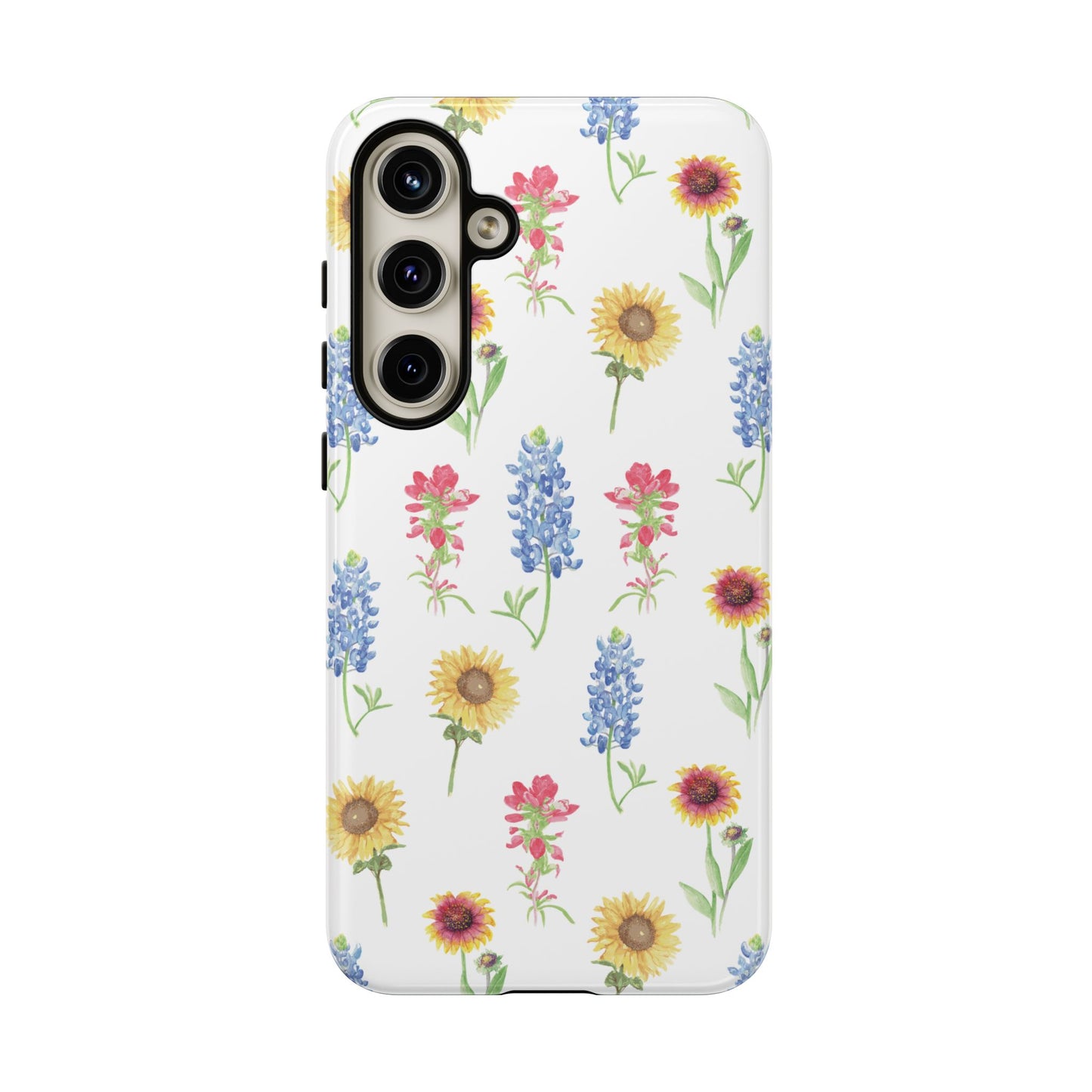 Texas Wildflower Pattern Tough Phone Cases