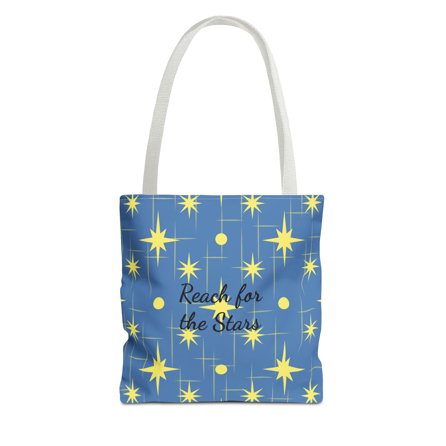 Reach for the Stars Tote Bag — Inspirational Star Pattern All-Over Print